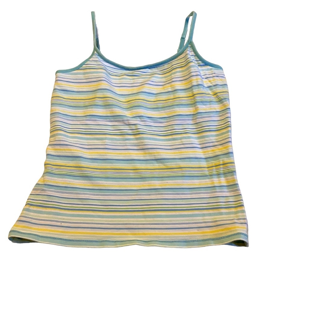 Striped spaghetti strap tank top